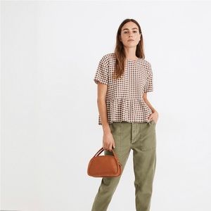 Madewell Textured Gingham Top